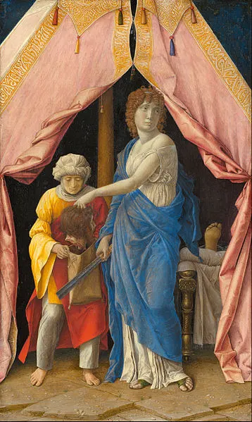 358px-andrea mantegna or follower %28possibly giulio campagnola%29 - judith with the head of holofernes - google art project