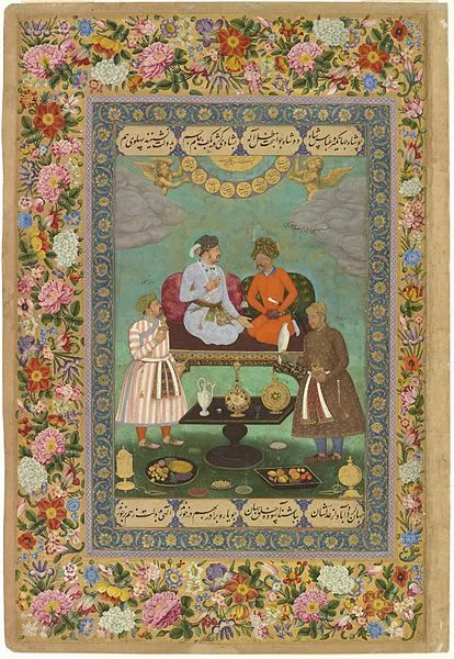 414px-12 abu%27l hasan jahangir welcoming shah %27abbas%2c ca. 1618%2c freer gallery of art%2c washington dc