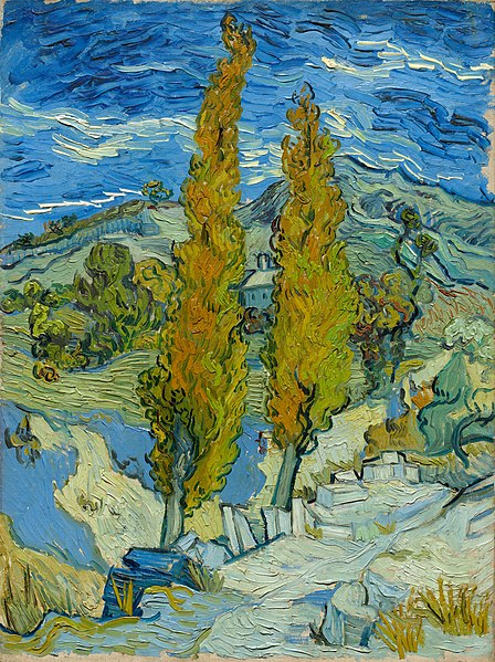 448px-two poplars in the alpilles near saint-r%c3%a9my%2c by vincent van gogh%2c cleveland museum of art%2c 1958.32