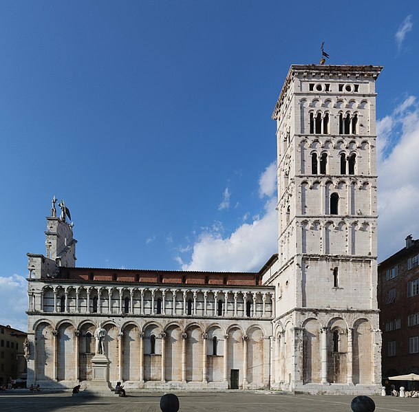609px-lucca - chiesa di san michele in foro - campanile