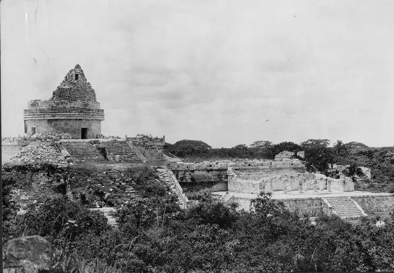 Lossy-page1-800px-restored west annex of el caracol%2c chichen itza 1929.tif