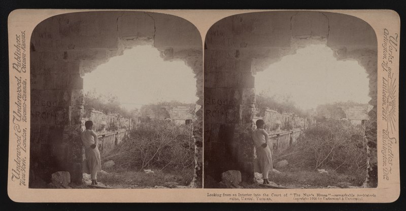 Lossy-page1-800px-uxmal%2c interior of the nuns courtyard%2c 1901 stereo card uncropped.tif