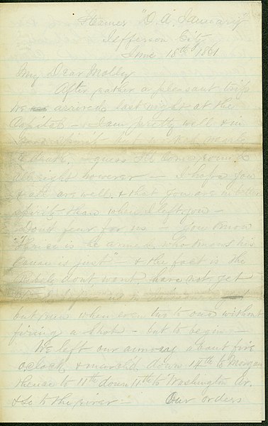 378px-letter from james e. love%2c steamer %22d. a. january%22%2c jefferson city%2c missouri%2c to molly%2c june 18%2c 1861