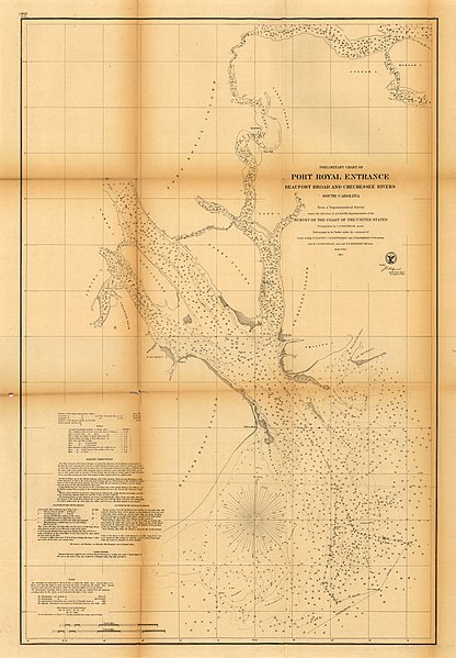 416px-preliminary chart of port royal entrance%2c beaufort%2c broad and chechessee rivers%2c south carolina loc 99448463