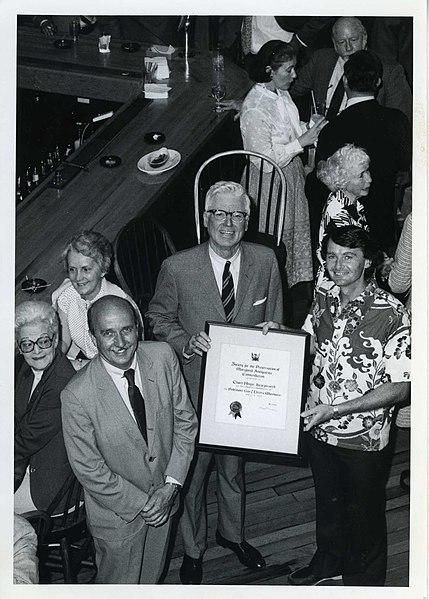 429px-pm president george harrison presents commendation to david mccoart%2c 1979 %2824951541222%29