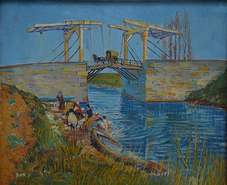 734px-pont d%27arles%2c drawbridge at arles %28south france%2c when he lived there%29. the famous painting from vincent van gogh 1888 - panoramio