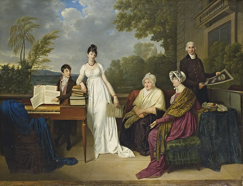 783px-adele romany - a young person hesitating to play the piano in front of her family