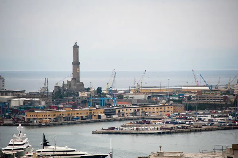 800px-view of the lighthouse of genoa%2c the port of genoa. liguria%2c mediterranean sea%2c italy%2c south europe
