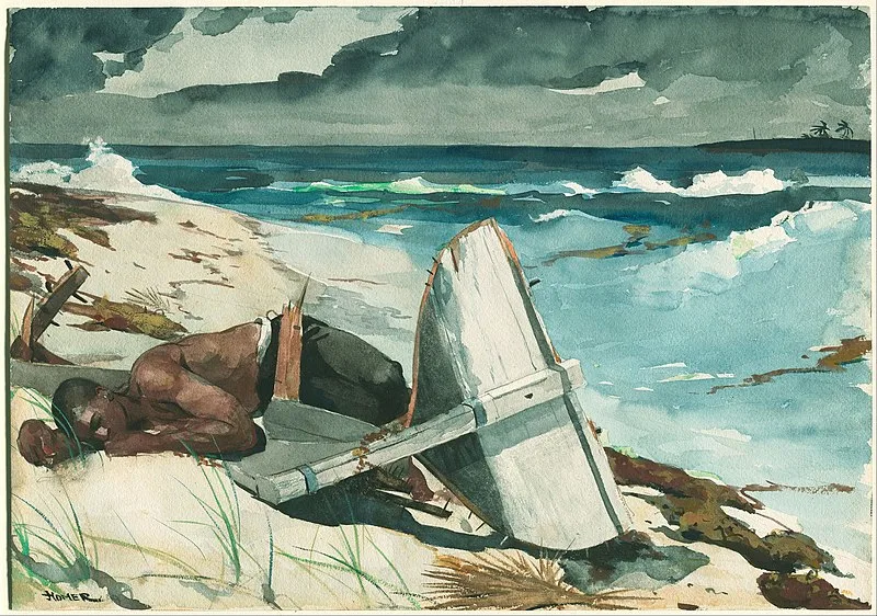 800px-winslow homer - after the hurricane%2c bahamas - google art project
