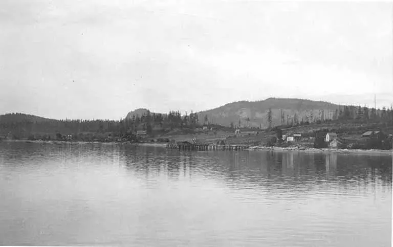 Deer harbor and turtleback mountain from the bay%2c orcas island%2c ca 1910s %28wastate 2636%29