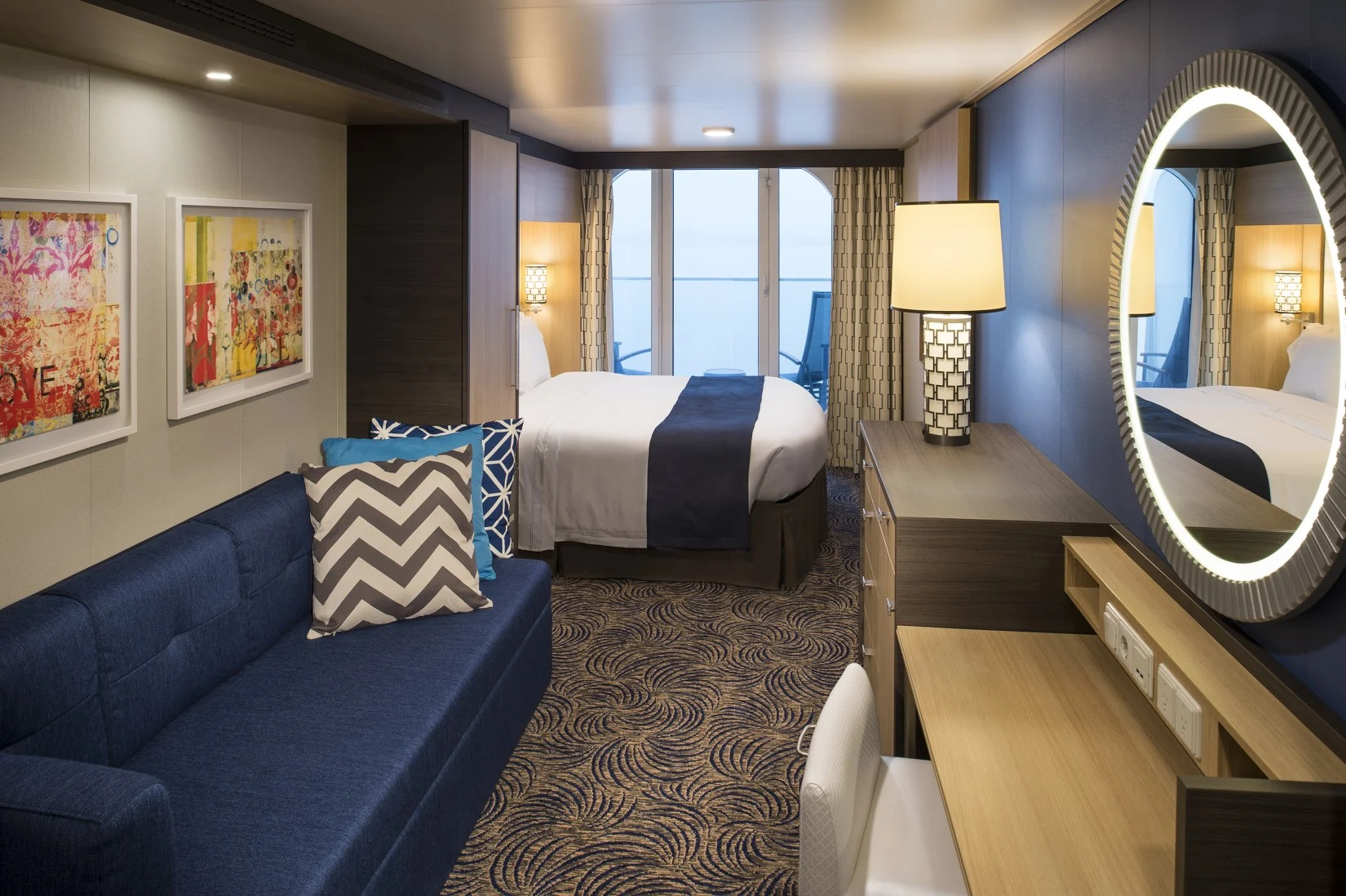 Image of Oceanview Balcony Cabin, sourced from: Royal Caribbean International https://touristwire.com/wp-content/uploads/2023/05/RCI_QN-OceanviewBalcF-1650x1098.jpg