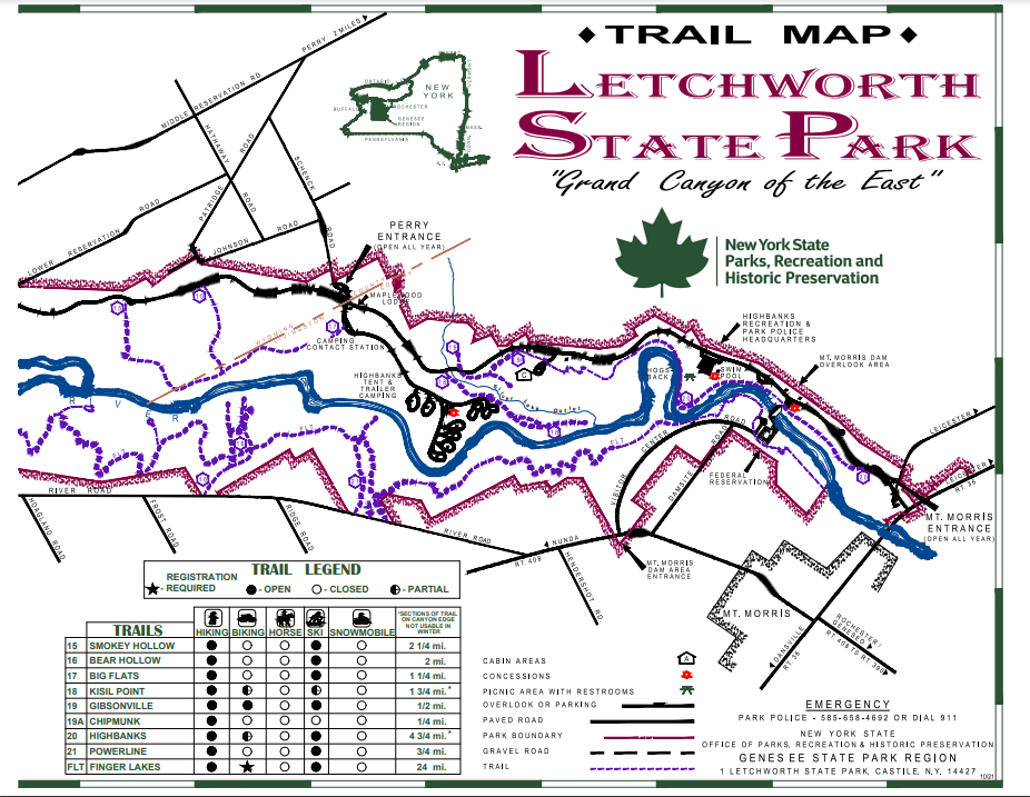 Trail Map - North | New York State Parks, Recreation and Historic Preservation Website