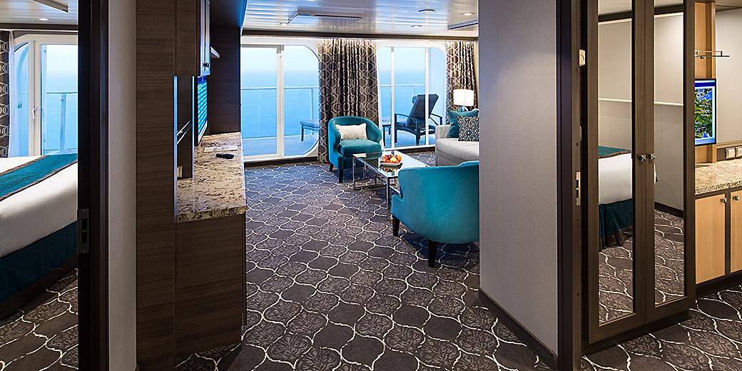 Image of Two-Bedroom Suite, sourced from: Royal Caribbean International https://touristwire.com/wp-content/uploads/2023/05/hm-gt-suite-10644-living.jpg