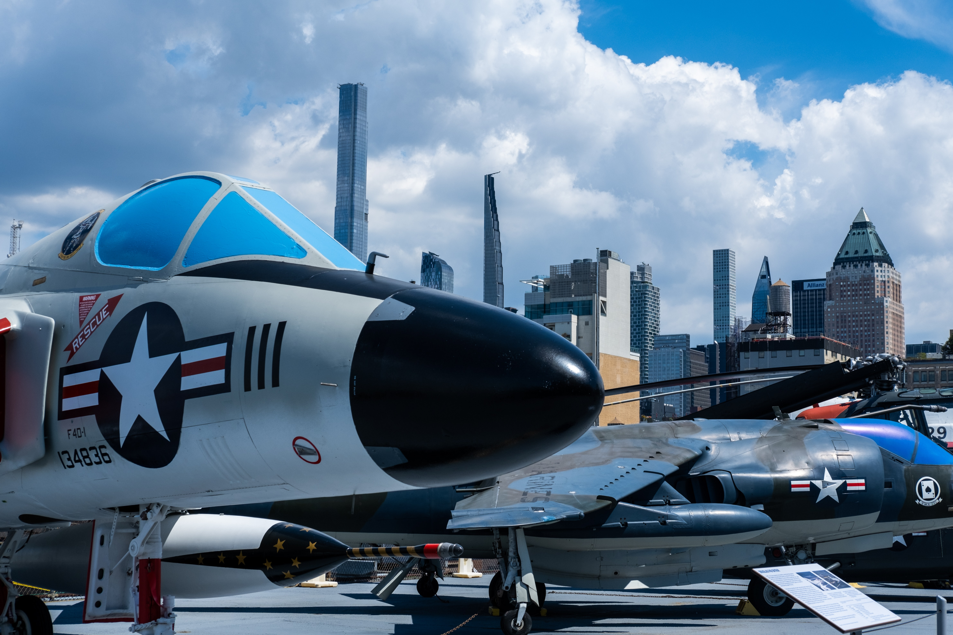 Vintage aircrafts at the Intrepid Sea, Air & Space Museum in New York City