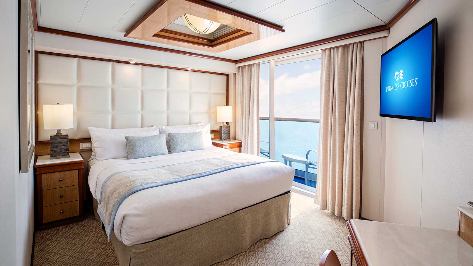 Image of Suite Accommodation, sourced from: Princess Cruise Lines https://touristwire.com/wp-content/uploads/2023/06/royal-class-suite-1600.jpg