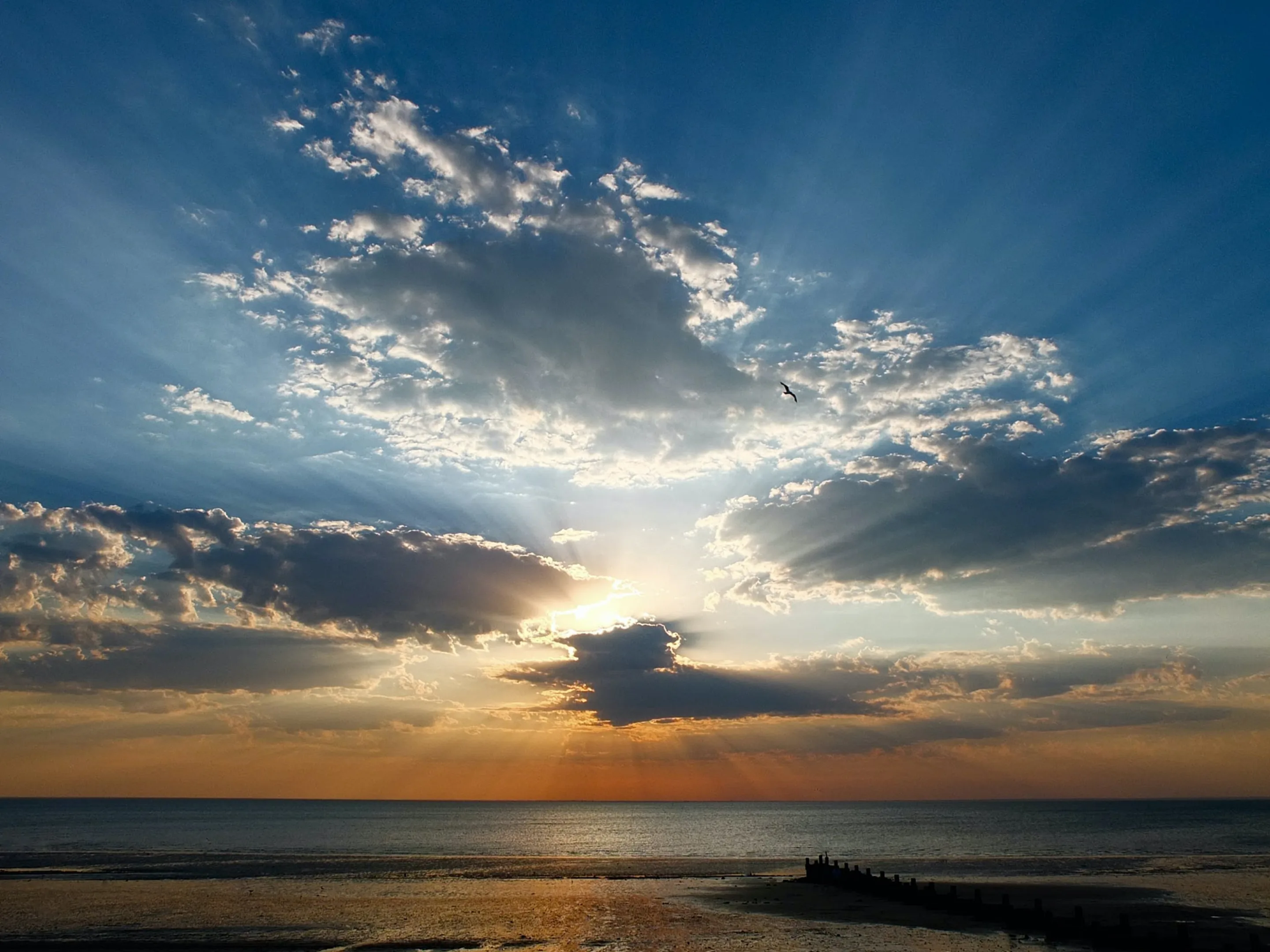 Sunset at Hunstanton beach