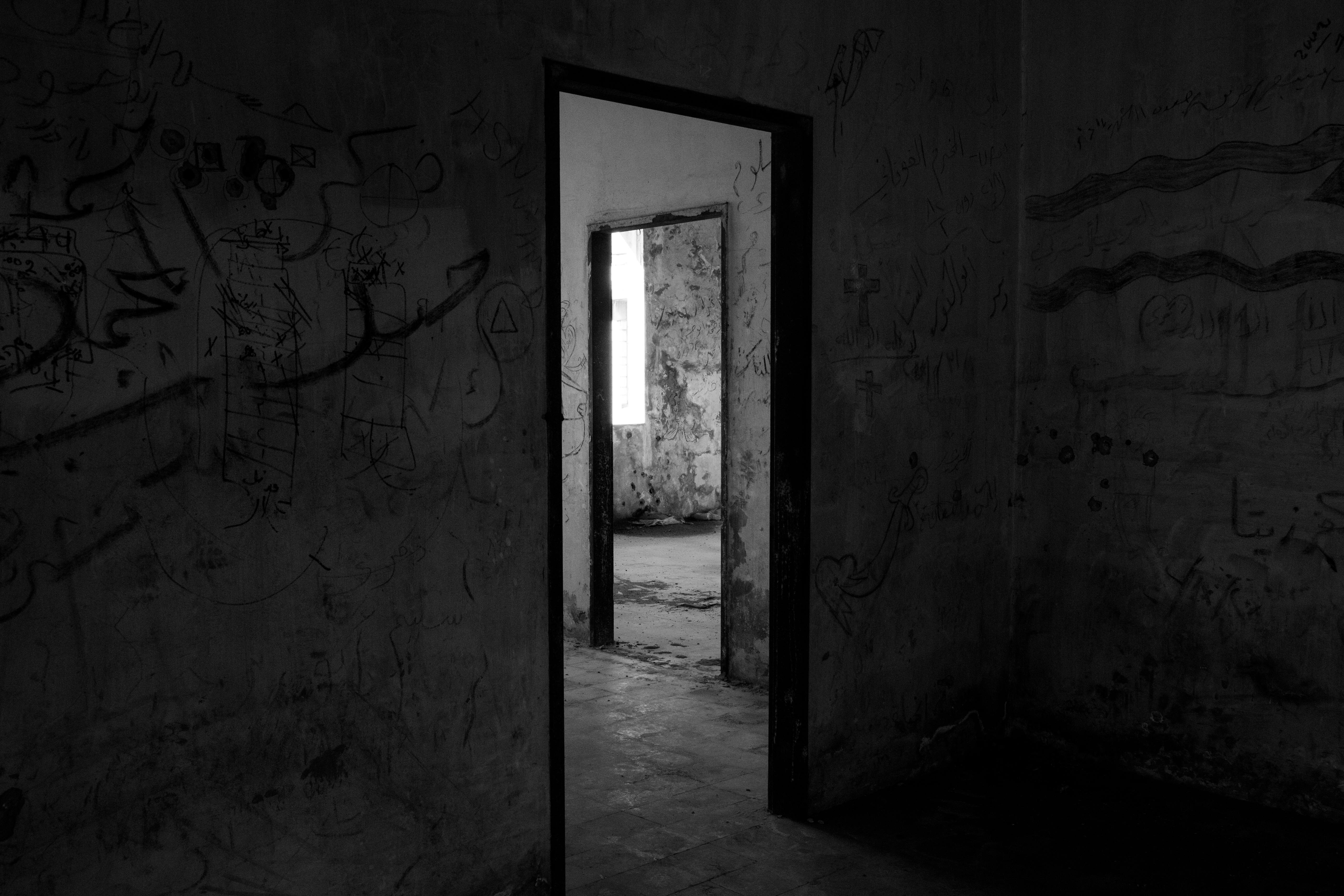 Free Black Wooden Door Frame Stock Photo